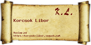 Korcsok Libor névjegykártya